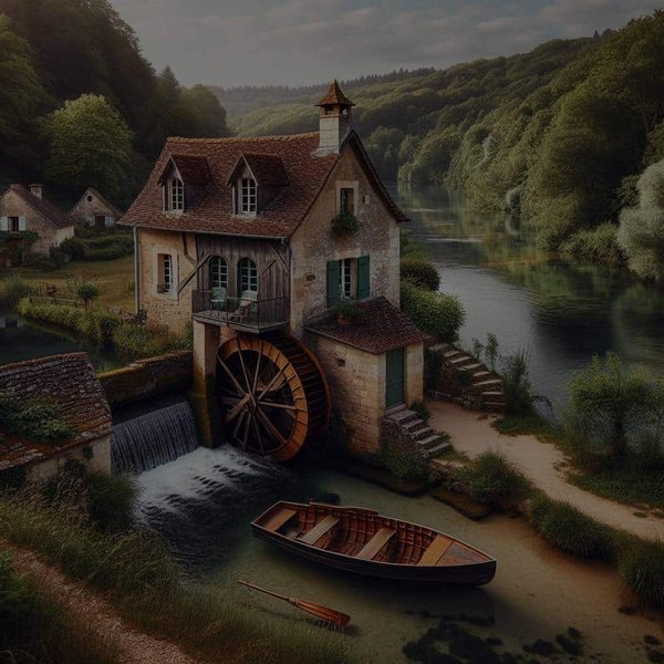 Est-il possible de réserver un moulin à eau transformé en gîte dans le Périgord avec balade en barque?