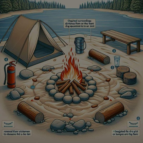 Comment bâtir un feu de camp sécurisé en camping sur un sol sablonneux?